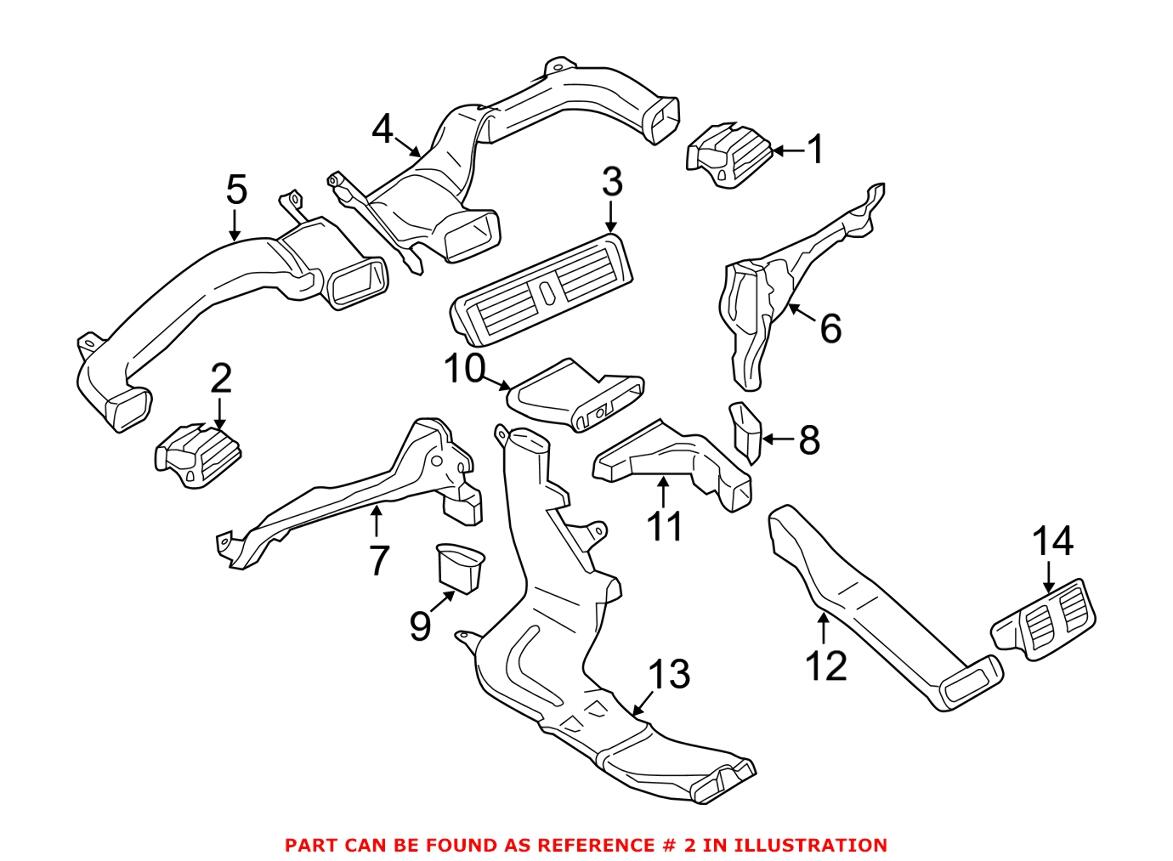 BMW Dashboard Air Vent = Driver Side 64229205355